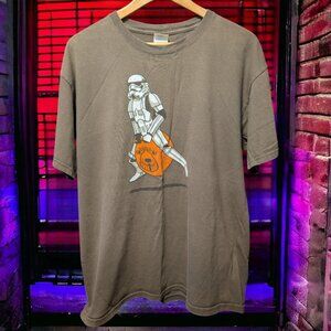 Stormtrooper On A Space Hopper Vintage Gildan Tag Star Wars T-Shirt, Large